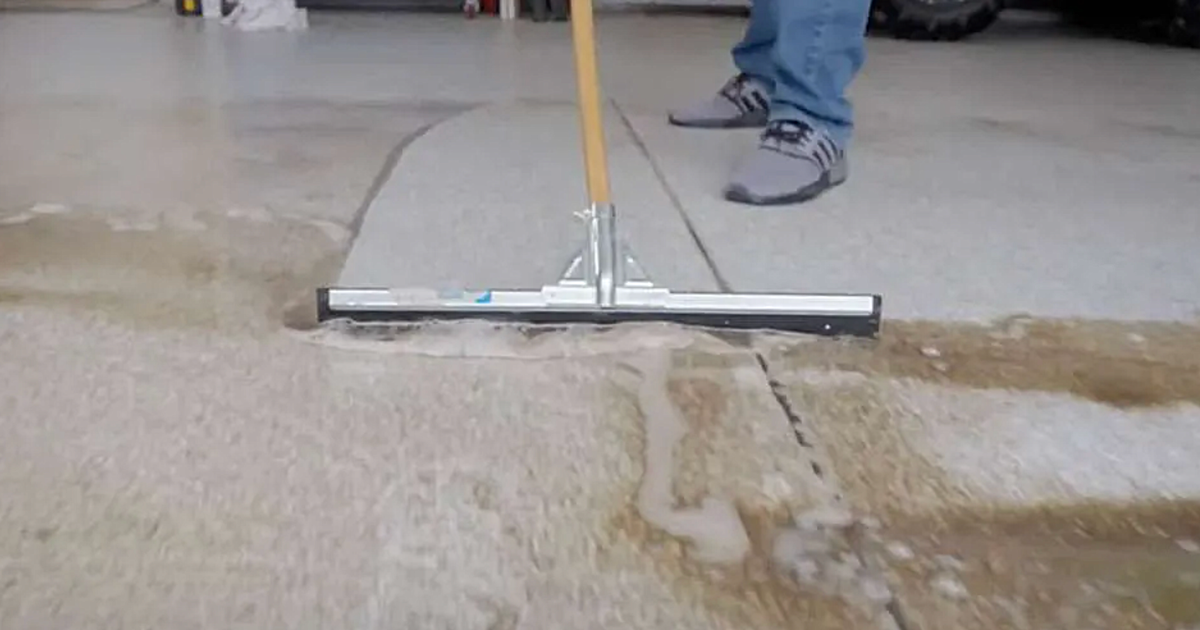 how to clean a concrete floor coating