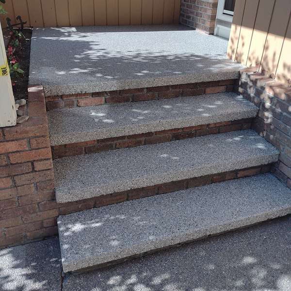polyaspartic polyurea stairs